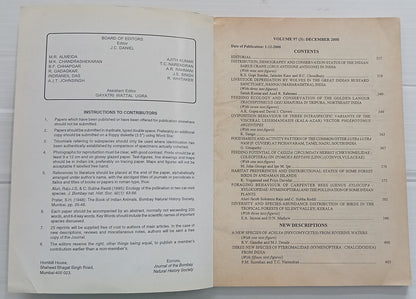 AOP India JOURNAL OF THE BOMBAY NATURAL HISTORY SOCIETY Dec 2000