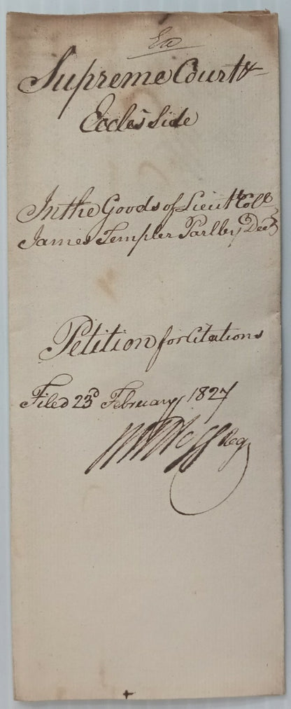 AOP India 1827 Supreme Court, Fort Williams, Calcutta document