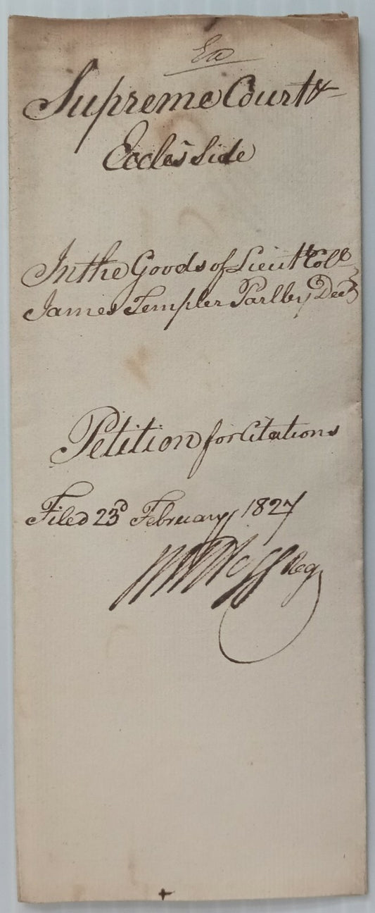 AOP India 1827 Supreme Court, Fort Williams, Calcutta document