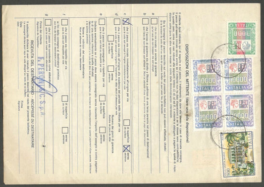 AOP Italy parcel card to India
