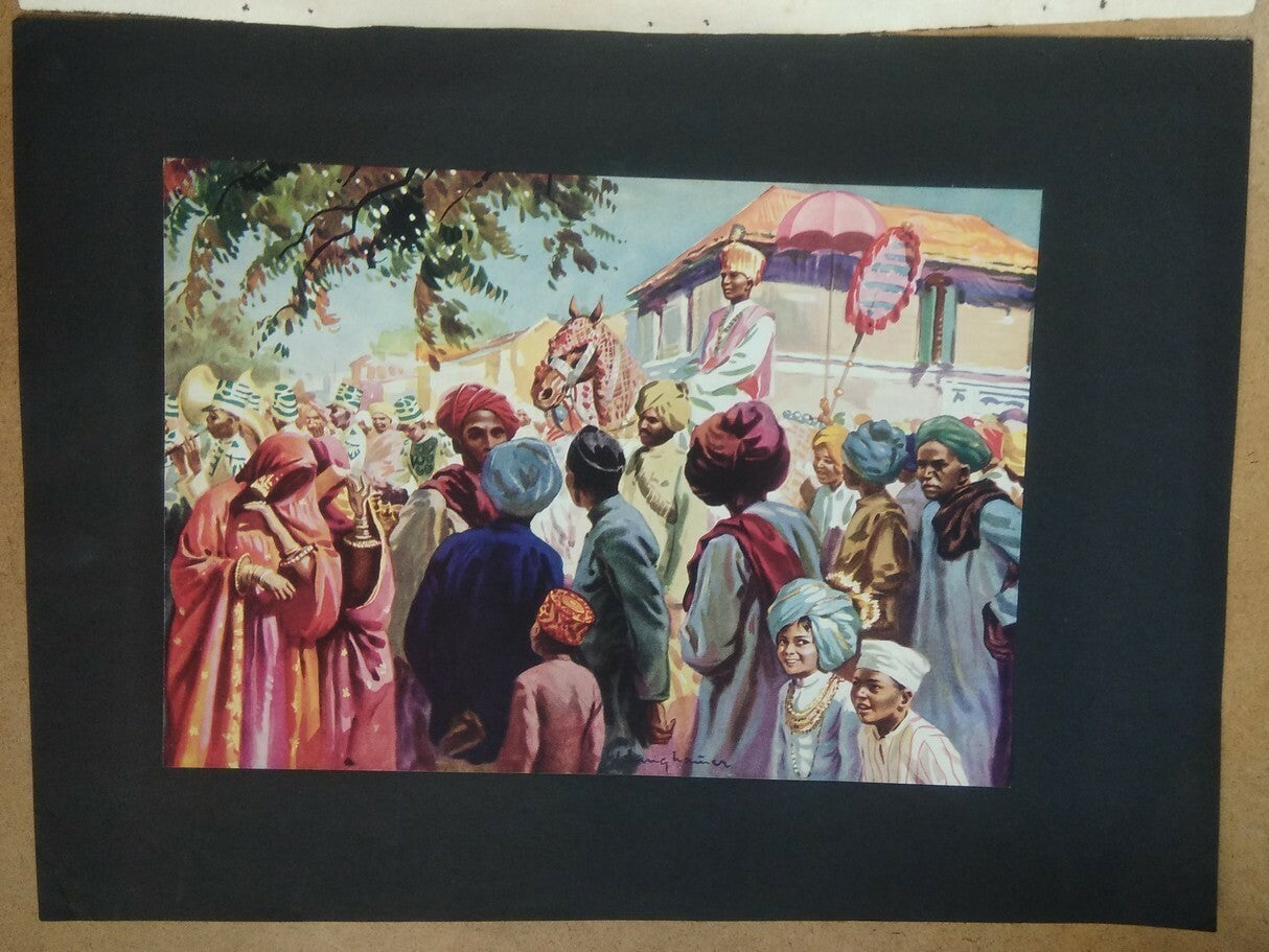 India Marwari Wedding by W Langhammer vintage Print 17cm x 25cm