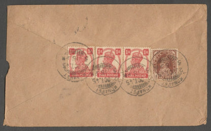 AOP India WW2 1945 censored cover to Malaya
