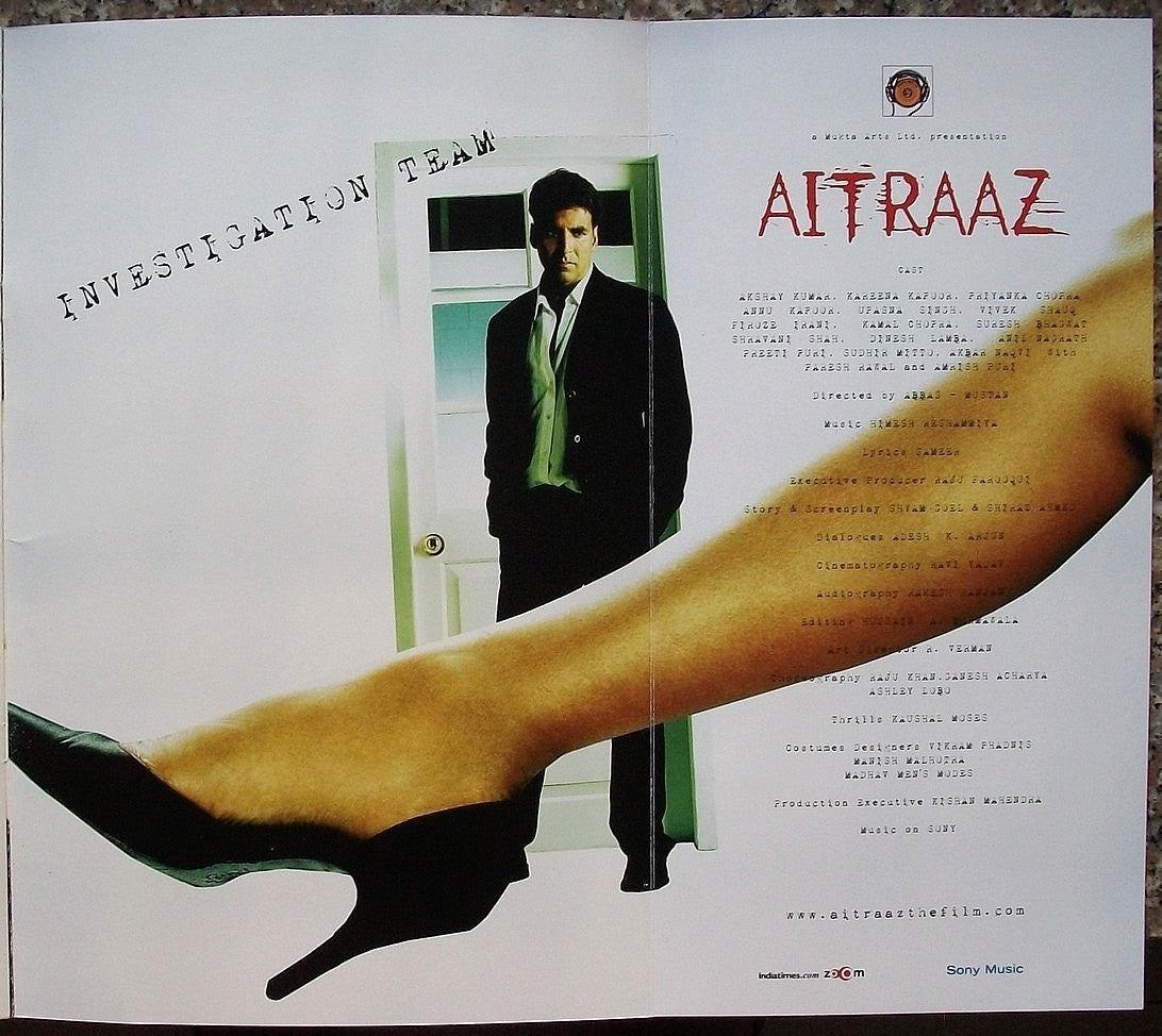 India Bollywood 2004 Aitraaz souvenir press book Akshay Kumar Kareena Priyanka