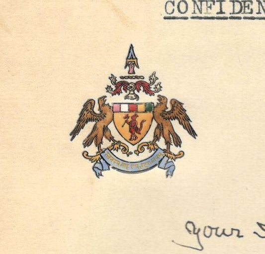 Ratlam State India 1941 multicolour crested letter signed Maharaja Sajjan Singh