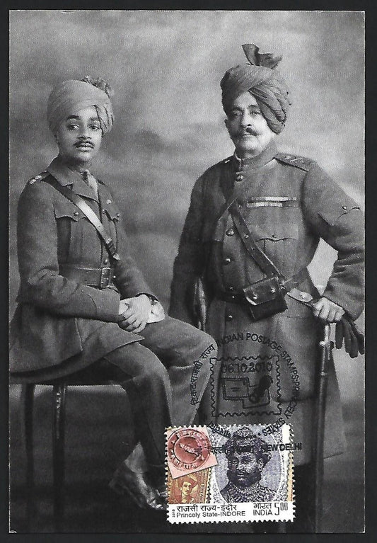 India 2010 Princely States maxi card - Maharaja of Idar Maharaja of Jodhpur