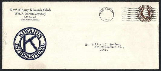 US advertisement cover KIWANIS INTERNATIONAL, New Albany, Indiana