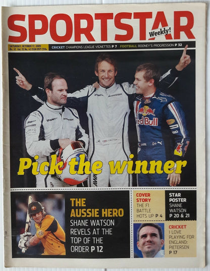 India Sportstar 2006-11 RACING cover issues 10” X 13” (5)