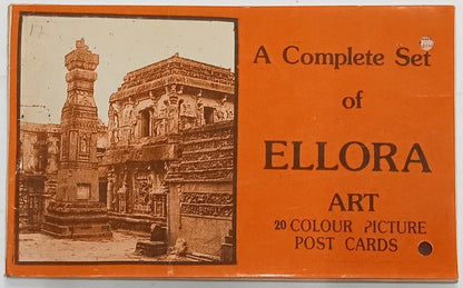 AOP India vintage booklet of 20 tourist postcards ELLORA ART 