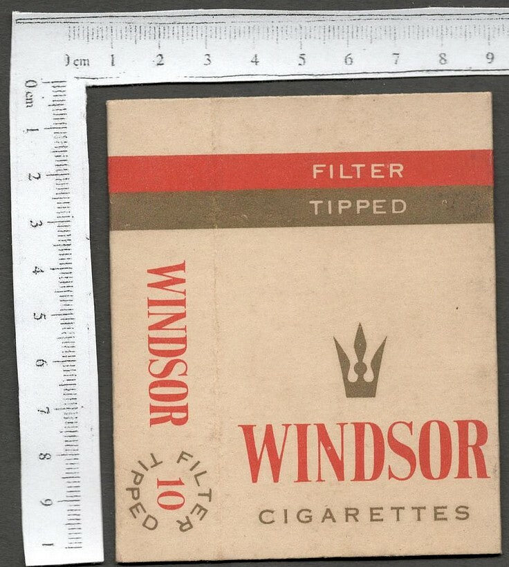 AOP India vintage empty packet WINDSOR Cigarettes