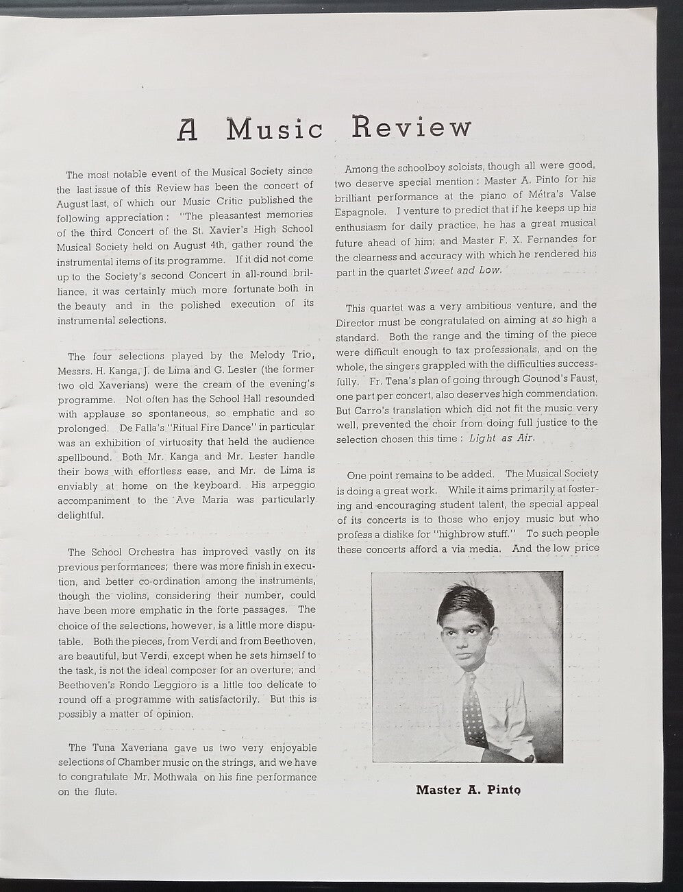 AOP India MUSIC REVIEW February 16, 1947