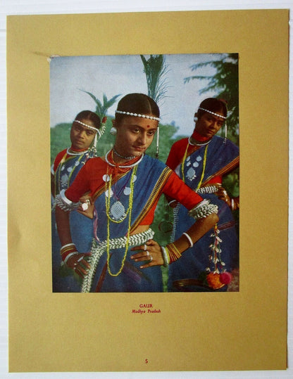 Folk Dances of India folder with 6 prints