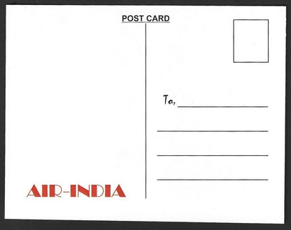 AIR INDIA NEW YORK reprinted postcard