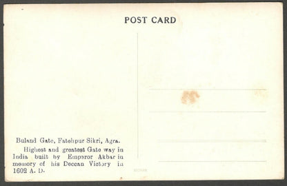 AOP India vintage rppc real photo postcard BULUND DARWAZA, FATEHPUR