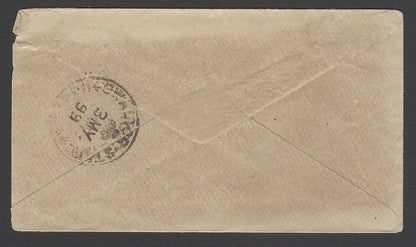 AOPIMT India QV cover canc. Hindi INDORE sc 1899