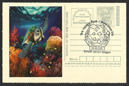 India 2024 World Ocean Day cards TORTOISE (11)