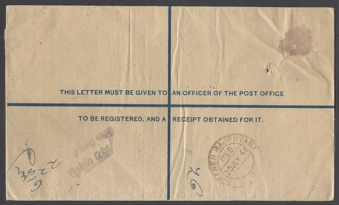 AOP India KGVI registered envelope usages (3)