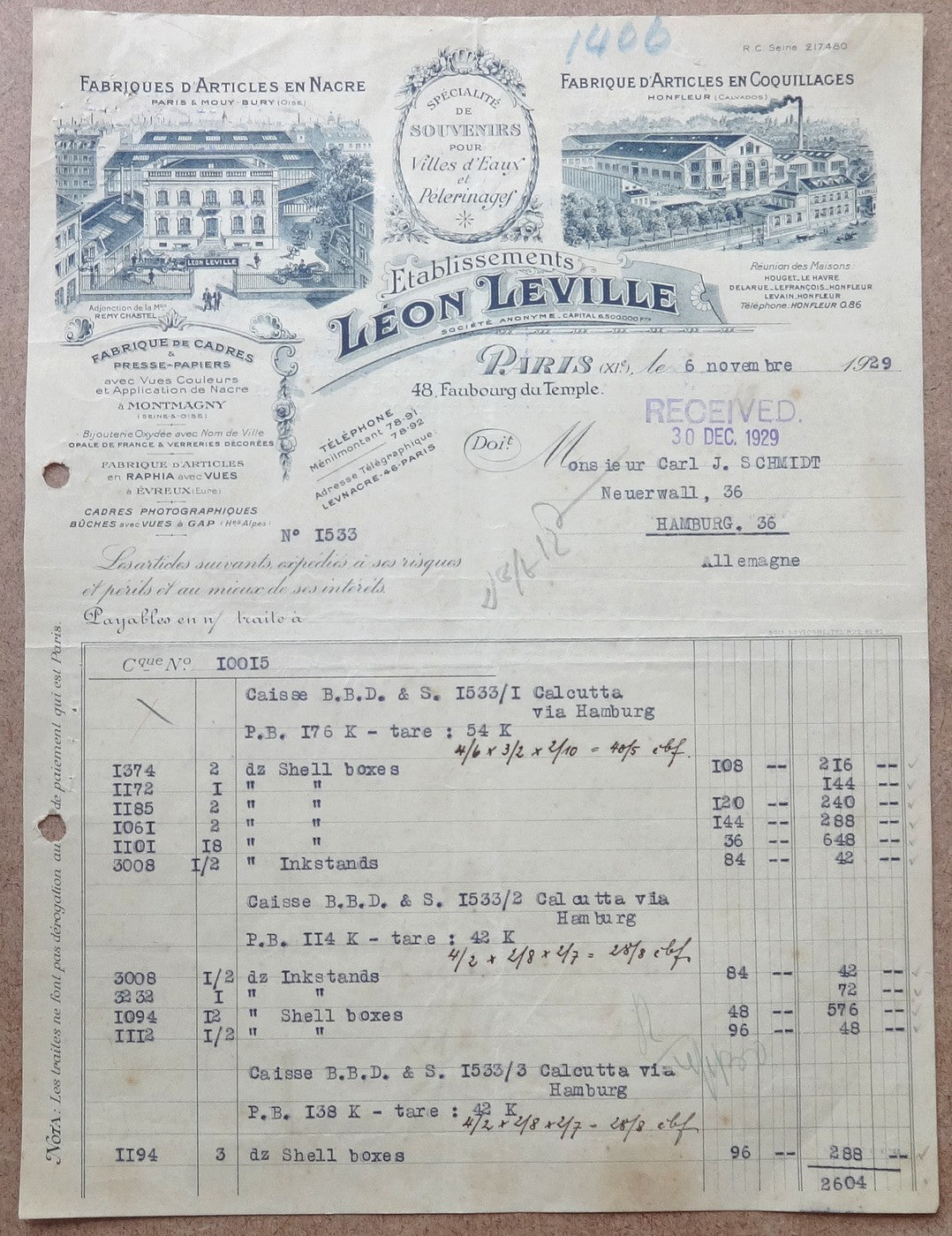Illustrated 1929-37 letterheads to & from India (6)