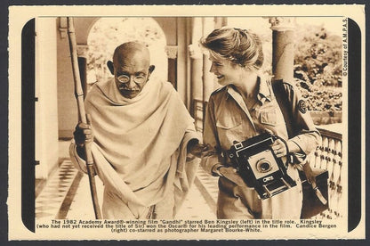 AOP India full back pictorial 50p Gandhi postal card GANDHI 