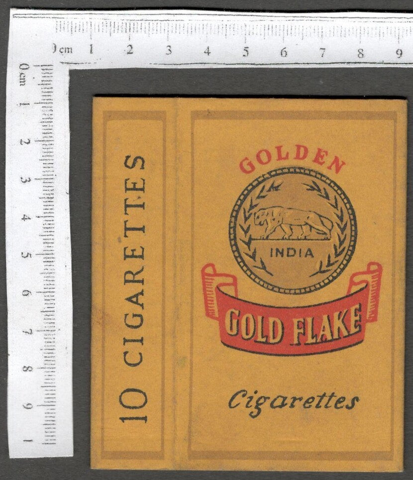 AOP India vintage empty packet Golden Gold Flake Cigarettes 