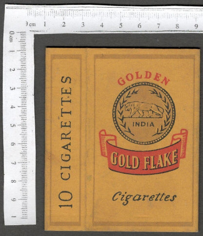 AOP India vintage empty packet Golden Gold Flake Cigarettes 