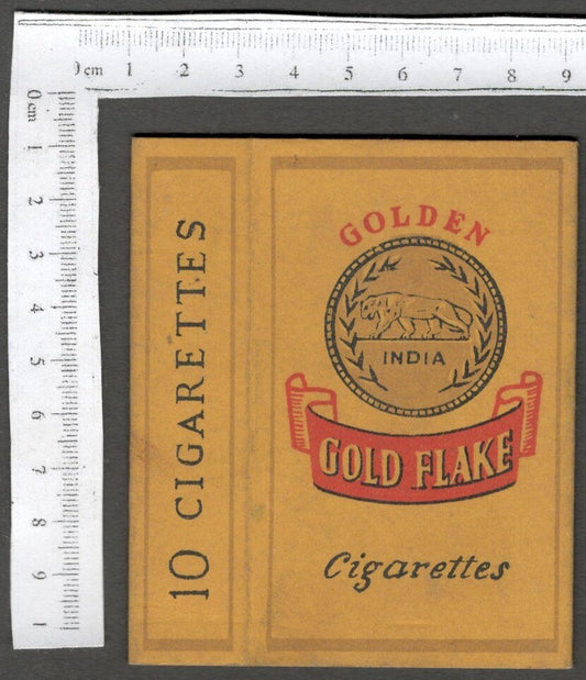 AOP India vintage empty packet Golden Gold Flake Cigarettes 