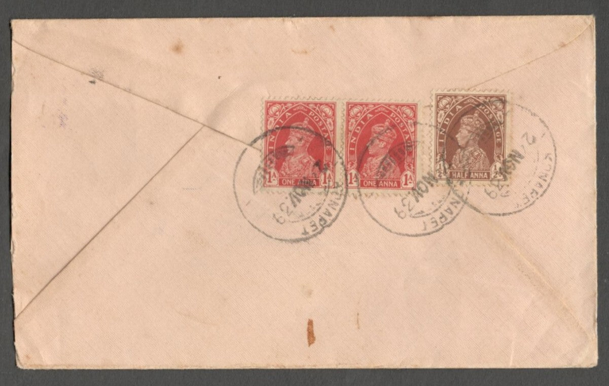 AOP India WW2 1939 censored cover to Malaya