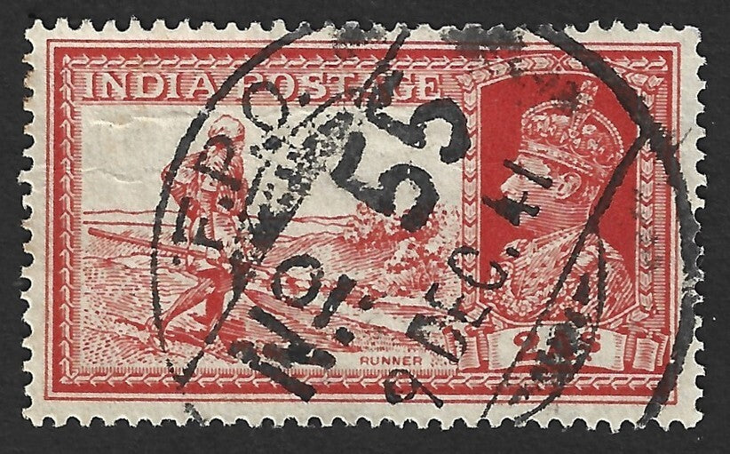 India KGVI 1937 2a Dak Runner canc. FPO 55 AHWAZ
