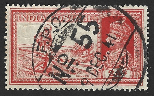 India KGVI 1937 2a Dak Runner canc. FPO 55 AHWAZ