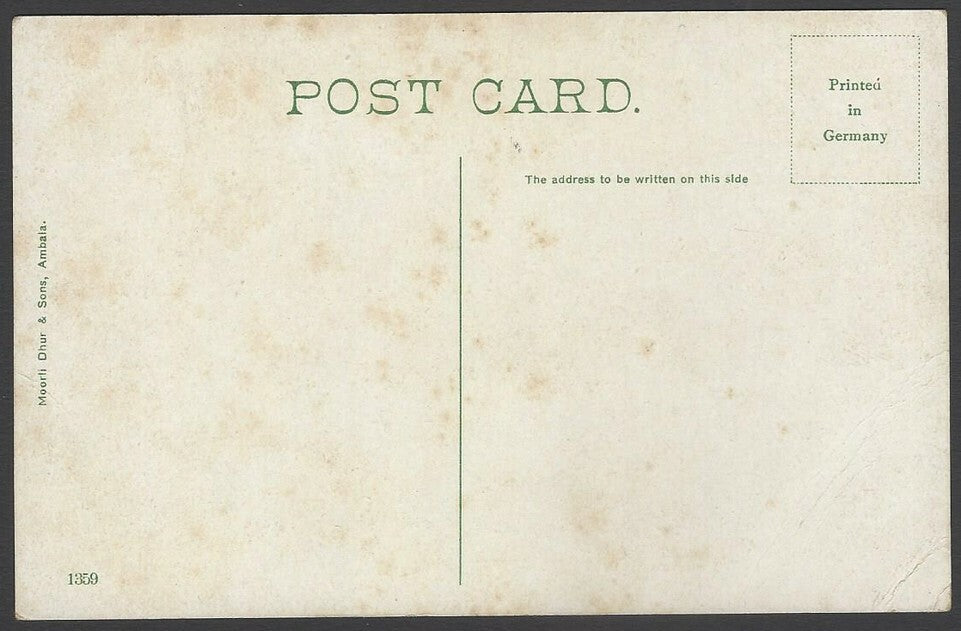 AOP India vintage postcard Railway Station, Dhorampur