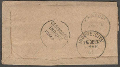AOP India 1894 postage due cover