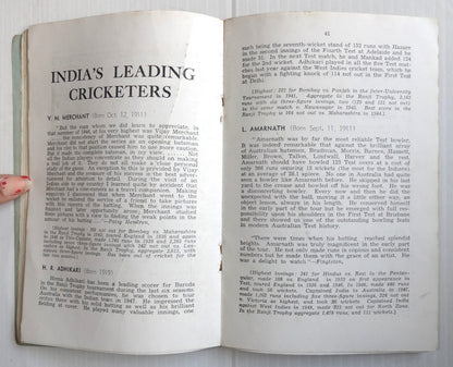West Indies Cricket Tour of India souvenir / programme 1949-50