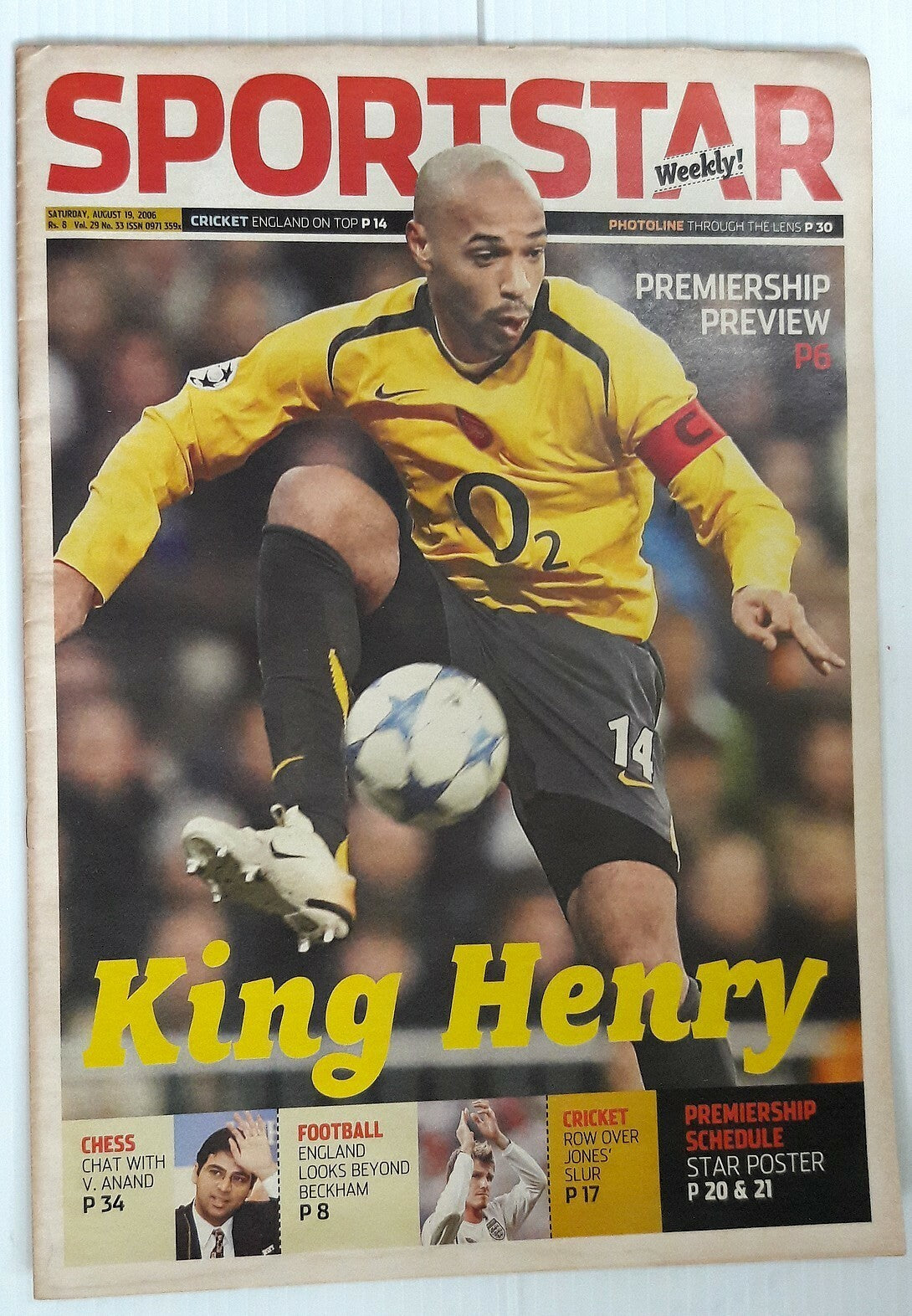 India Sportstar 2006-12 FOOTBALL cover issues 10” X 13” (5)