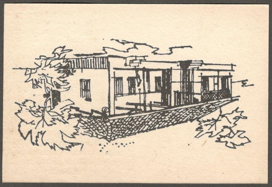 (AOP) India vintage postcard HRIDAY KUNJ where Gandhi & his wife lived 1918-30