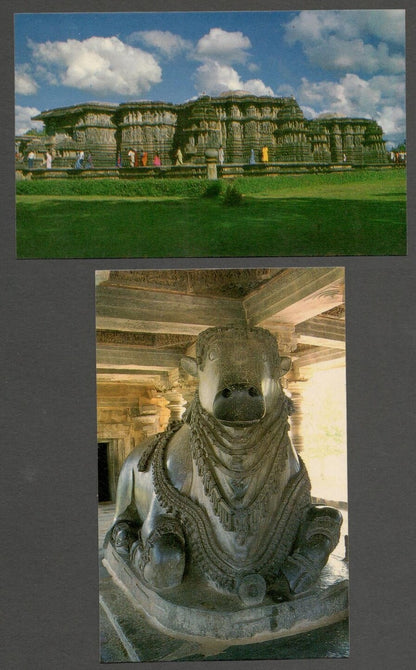 AOP India vintage set of 10 postcards HALEBEEDU