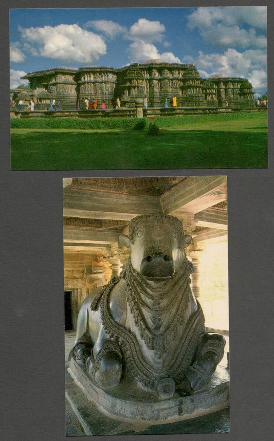 AOP India vintage set of 10 postcards HALEBEEDU
