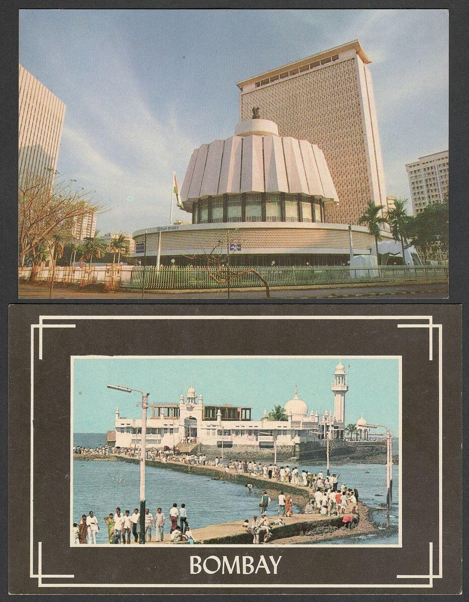 (AOP) India BOMBAY vintage postcards (10)
