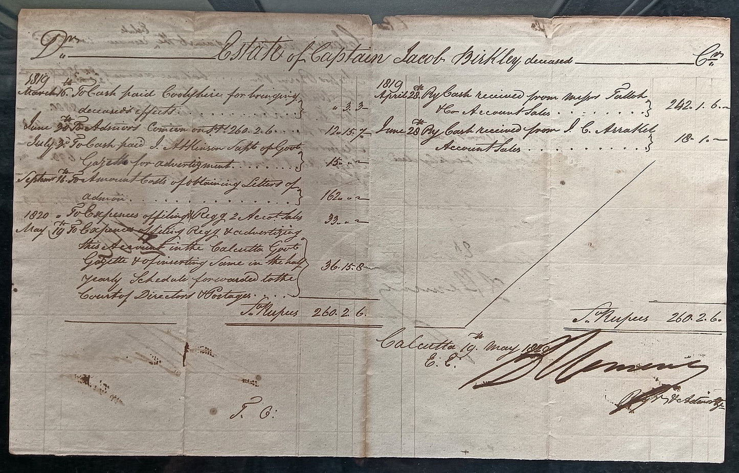 India King George IV 1820 Fort William, Calcutta 3 document