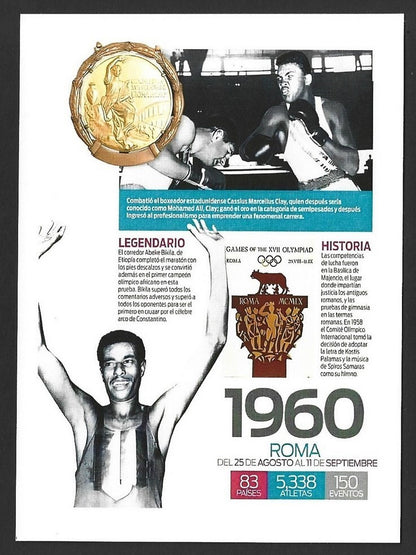 India 2024 Olympics private ROME 1960 maxi card