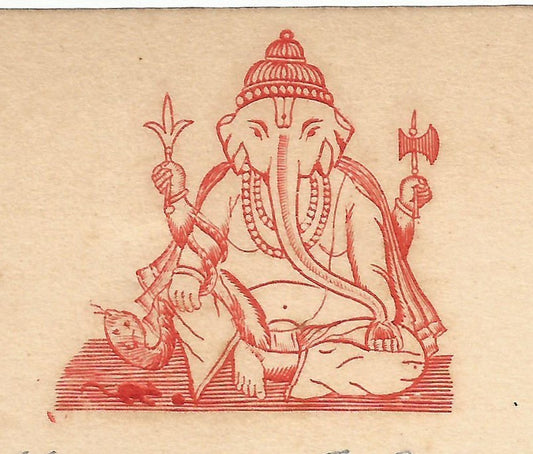 India 1935 crested Makar Sankrant Greeting card from the Chief of Miraj Senior