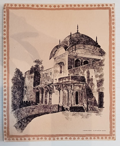 AOP Indian Heritage Vintage  paintings printed on Canvas card 33x 27cm (7)