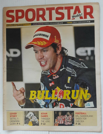 India Sportstar 2007-11 RACING cover issues 10” X 13” (3)