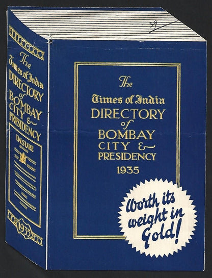 The Times of India Directory of Bombay City & Presidency 1935 advertisement