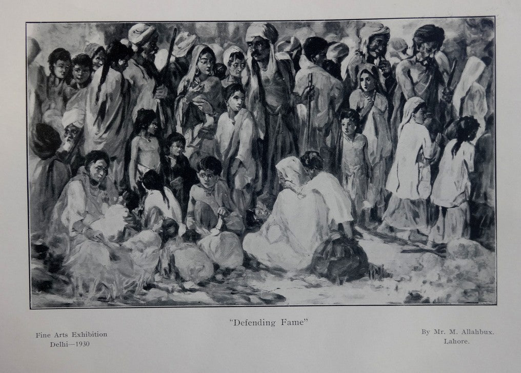 India Defending fame by M. Allahbux  vintage print 15" x 10"