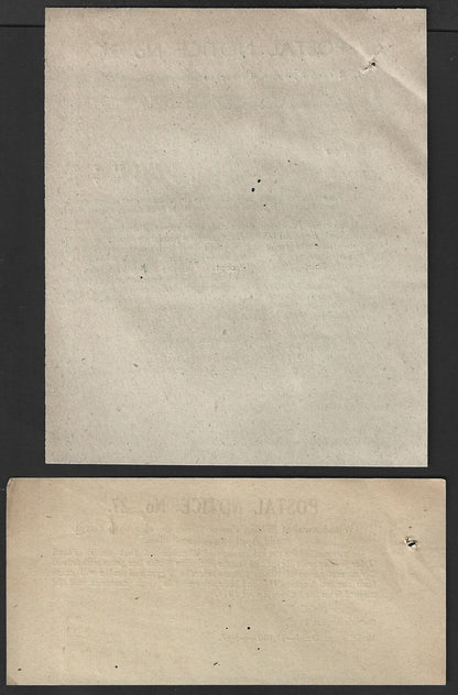 India POSTAL NOTICE #35 20 Oct 1947 Postage rates Egypt & Transjordan + CIRCULAR