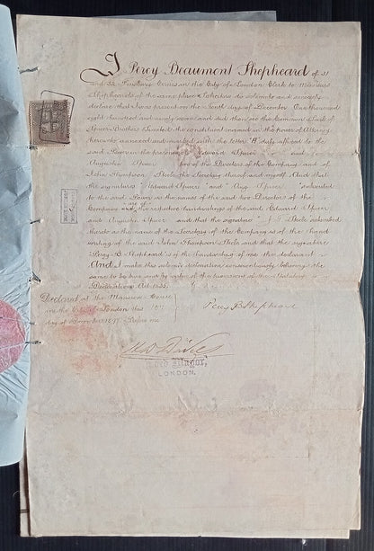 GB Mayors Court & Justice Room (2) & India QV SP Adh 5R on 1898 document zaz