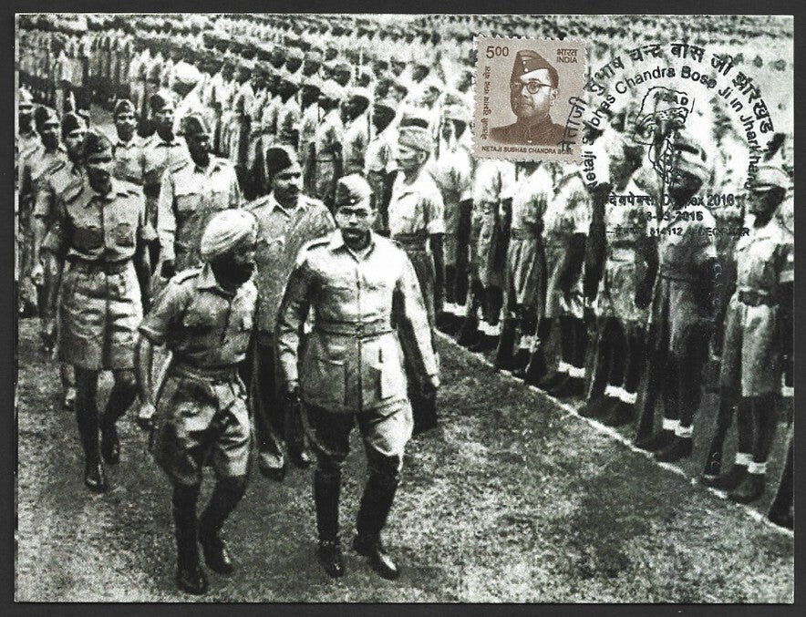 India Netaji Subhas Chandra Bose 2021 Victory Day maxi card with label