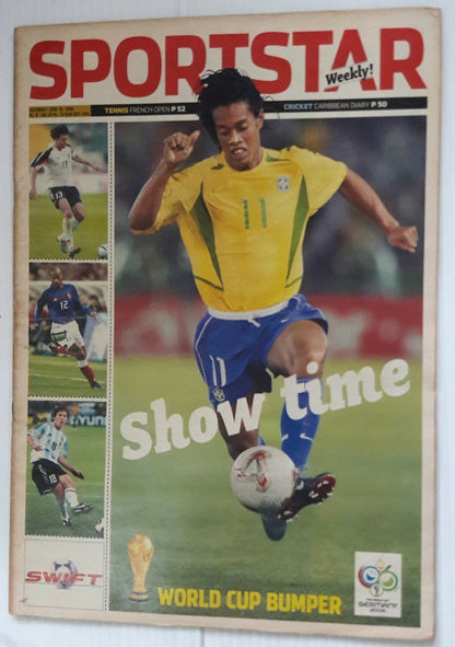 India Sportstar 2006-10 FOOTBALL cover issues 10” X 13” (5)