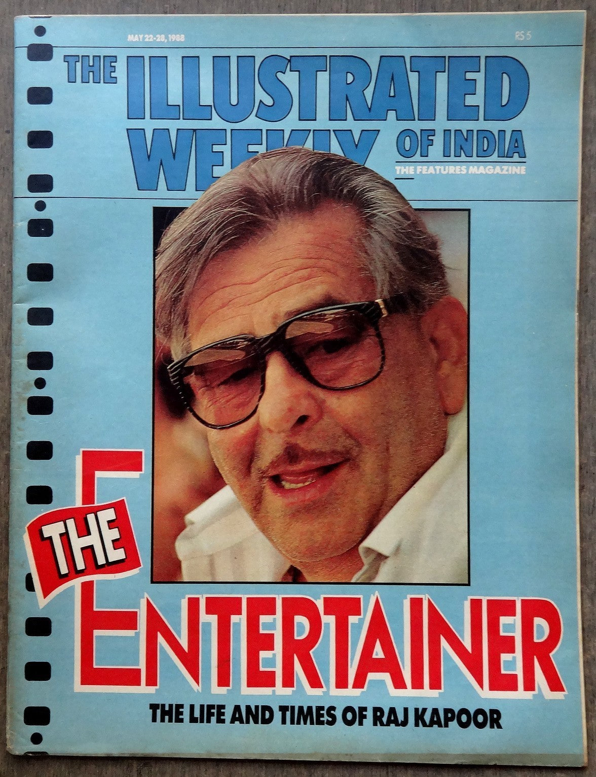 The Illustarated weekly of India 22 May 1998 Entertainer Raj kapoor