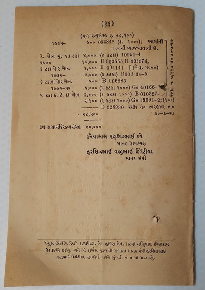 AOP India REPORT OF THE FORBES GUJRATI SABHA 1927 BOMBAY