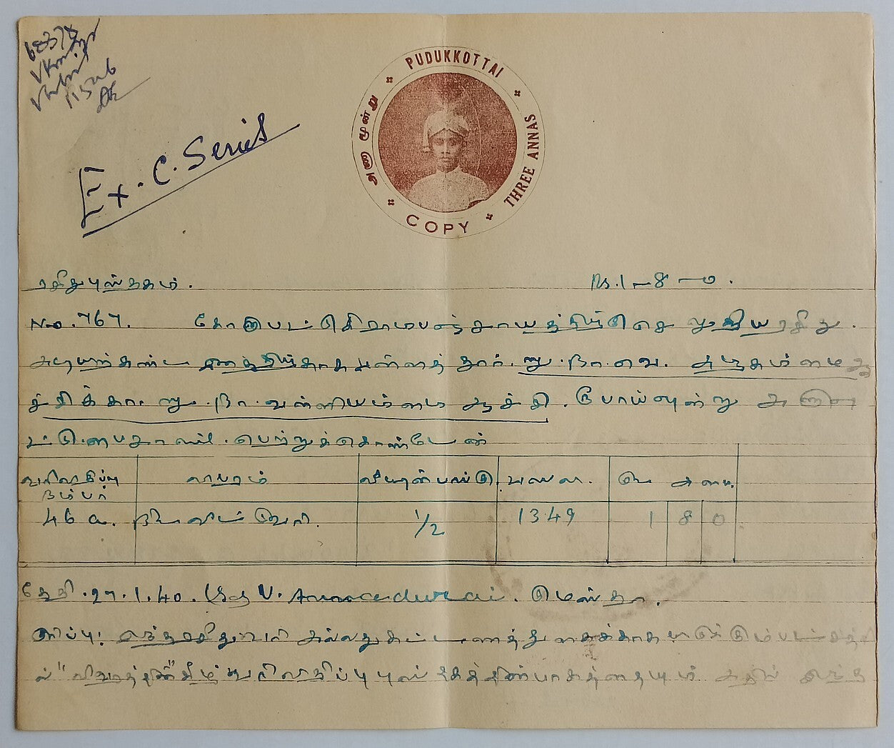 AOP India Pudukotai State stamp papers (6)